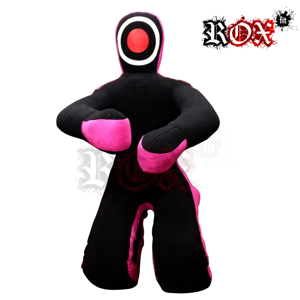 Grappling Dummy Submission Style MMA Dummy Black Pink Heavy Duty Fabric