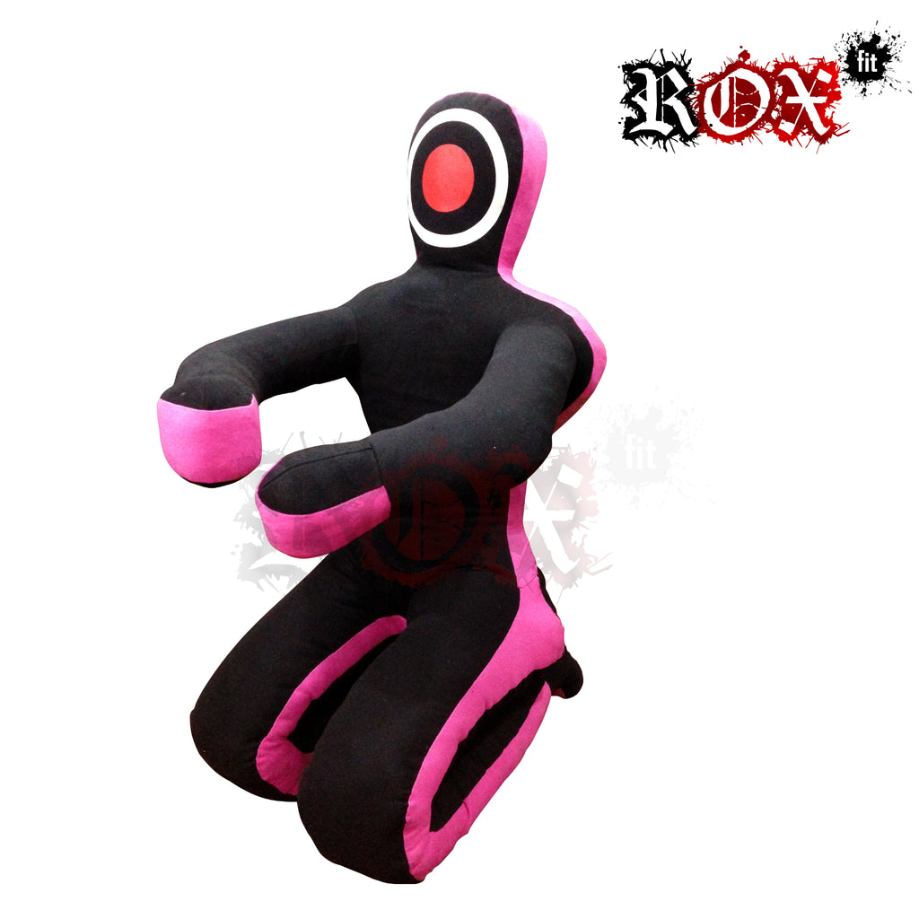 Grappling Dummy Submission Style MMA Dummy Black Pink Heavy Duty Fabric