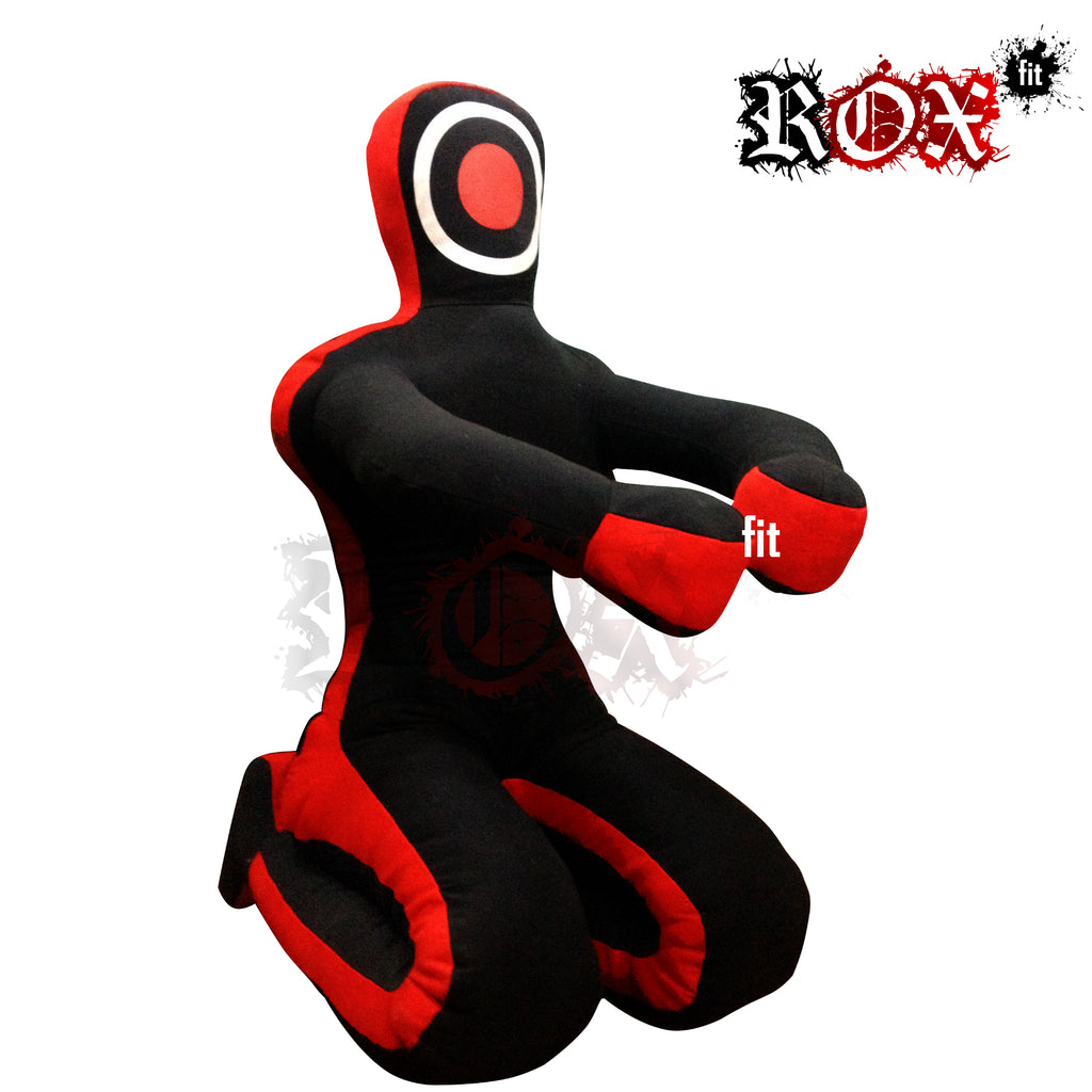 Grappling Dummy Submission Style MMA Dummy Black Red Heavy Duty Fabric
