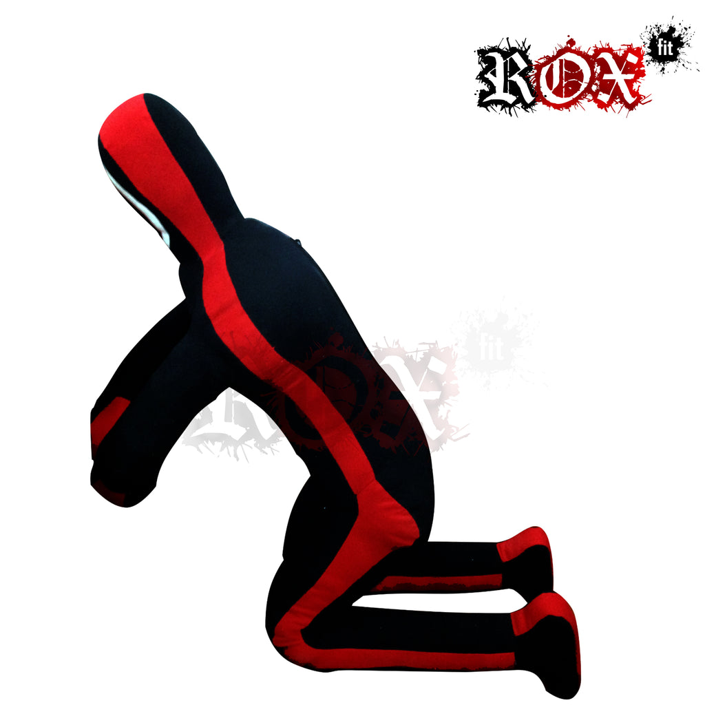 Grappling Dummy Submission Style MMA Dummy Black Red Heavy Duty Fabric