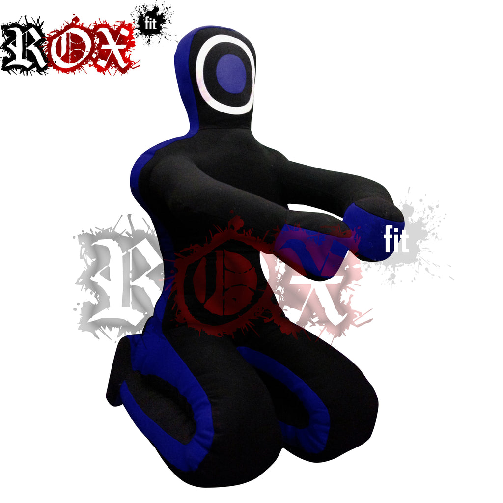 Grappling Dummy Submission Style MMA Dummy Black Blue Heavy Duty Fabric