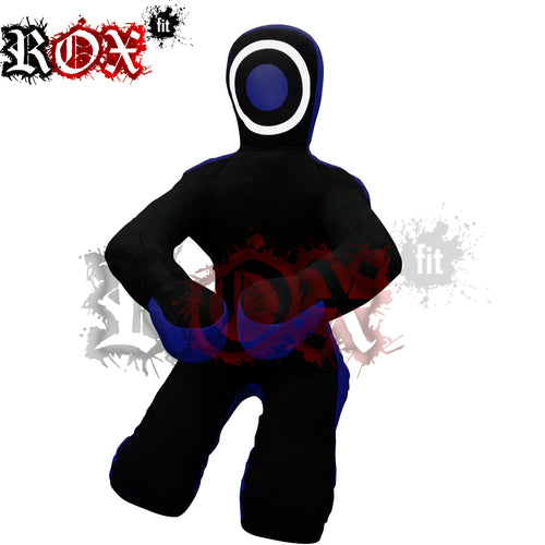 Grappling Dummy Submission Style MMA Dummy Black Blue Heavy Duty Fabric