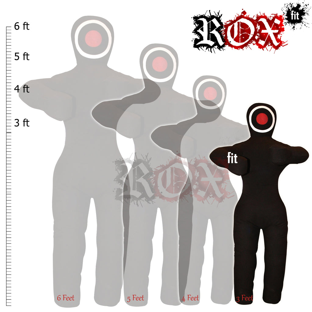 Grappling Dummy Throwing Style MMA Dummy Black Heavy Duty Fabric