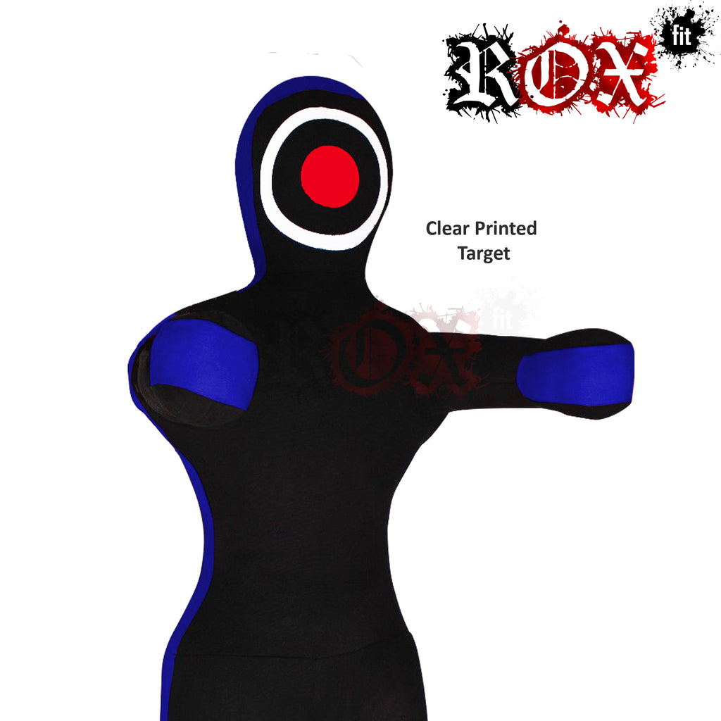 Grappling Dummy Throwing Style MMA Dummy Black Blue Heavy Duty Fabric