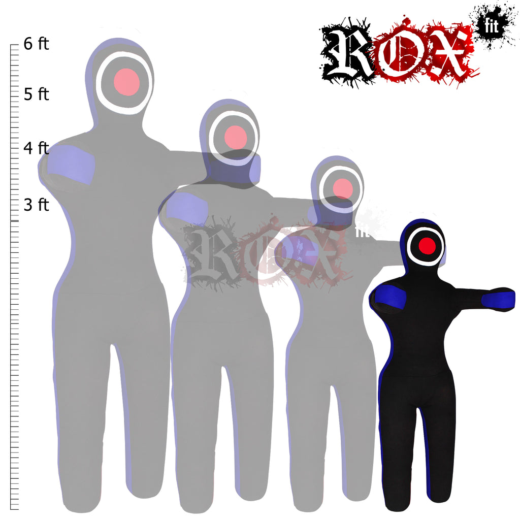 Grappling Dummy Throwing Style MMA Dummy Black Blue Heavy Duty Fabric