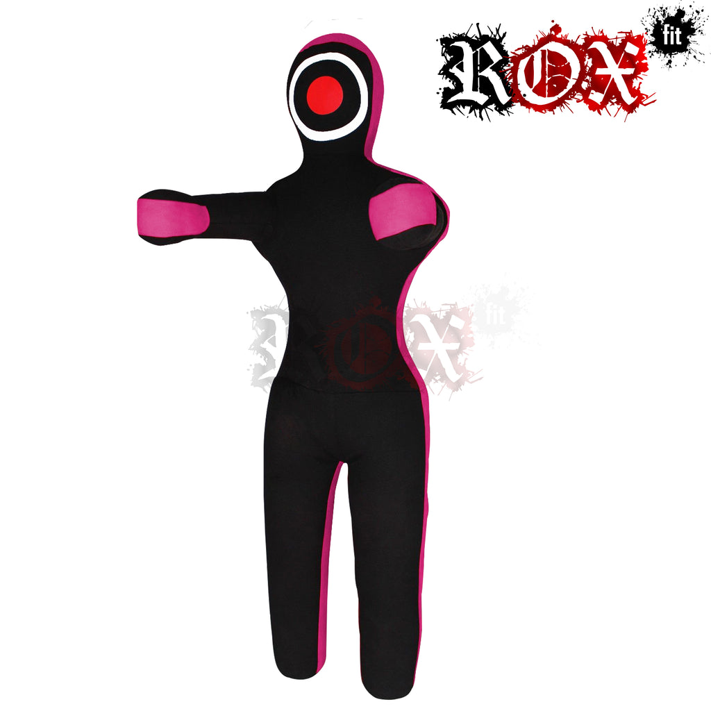 Grappling Dummy Throwing Style MMA Dummy Black Pink Heavy Duty Fabric