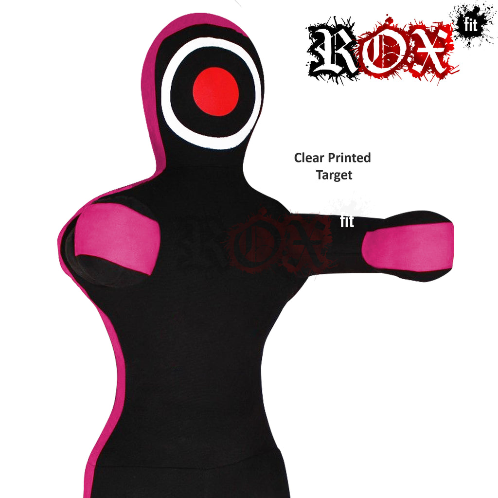 Grappling Dummy Throwing Style MMA Dummy Black Pink Heavy Duty Fabric