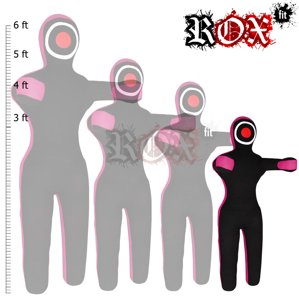 Grappling Dummy Throwing Style MMA Dummy Black Pink Heavy Duty Fabric