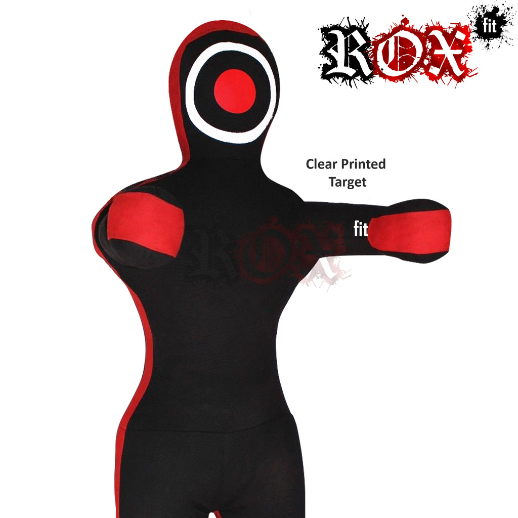 Grappling Dummy Throwing Style MMA Dummy Black Red Heavy Duty Fabric