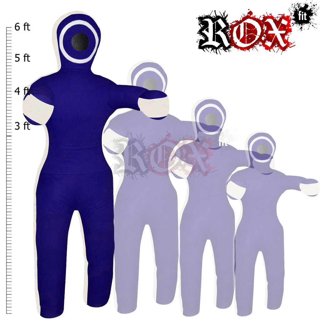Grappling Dummy Throwing Style MMA Dummy Blue White Heavy Duty Fabric