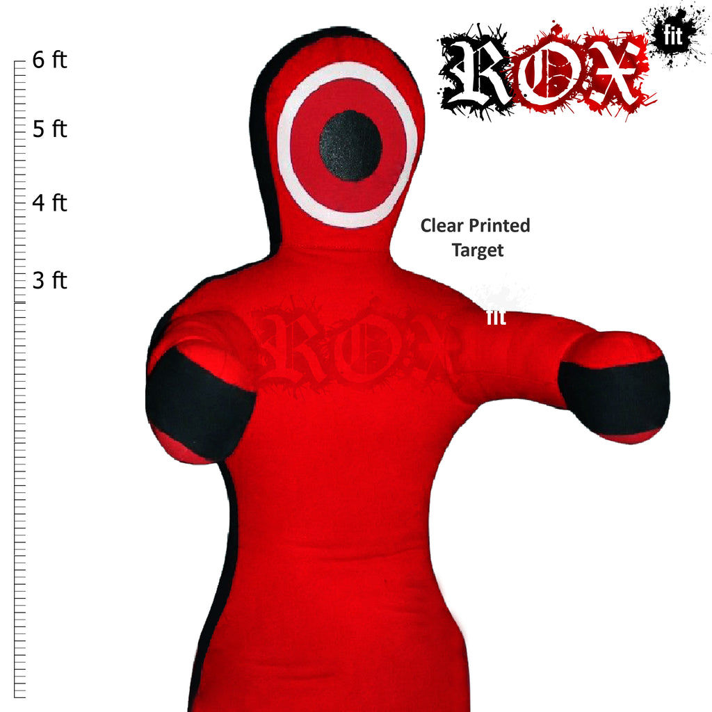 Grappling Dummy Throwing Style MMA Dummy Red Black Heavy Duty Fabric
