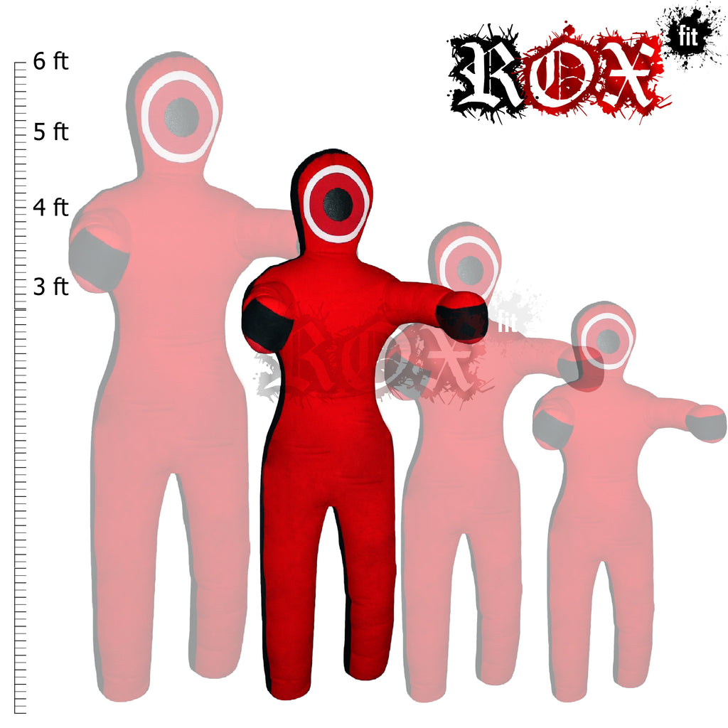 Grappling Dummy Throwing Style MMA Dummy Red Black Heavy Duty Fabric