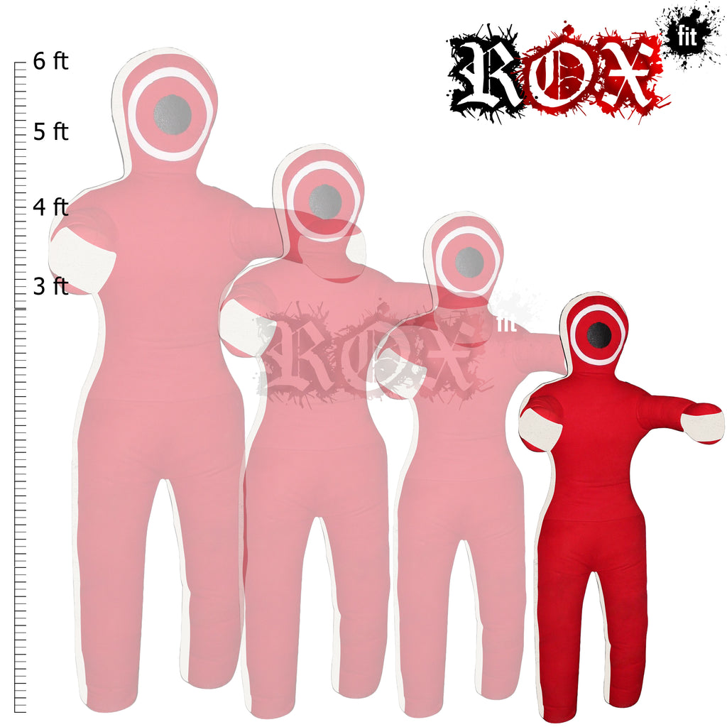 Grappling Dummy Throwing Style MMA Dummy Red White Heavy Duty Fabric