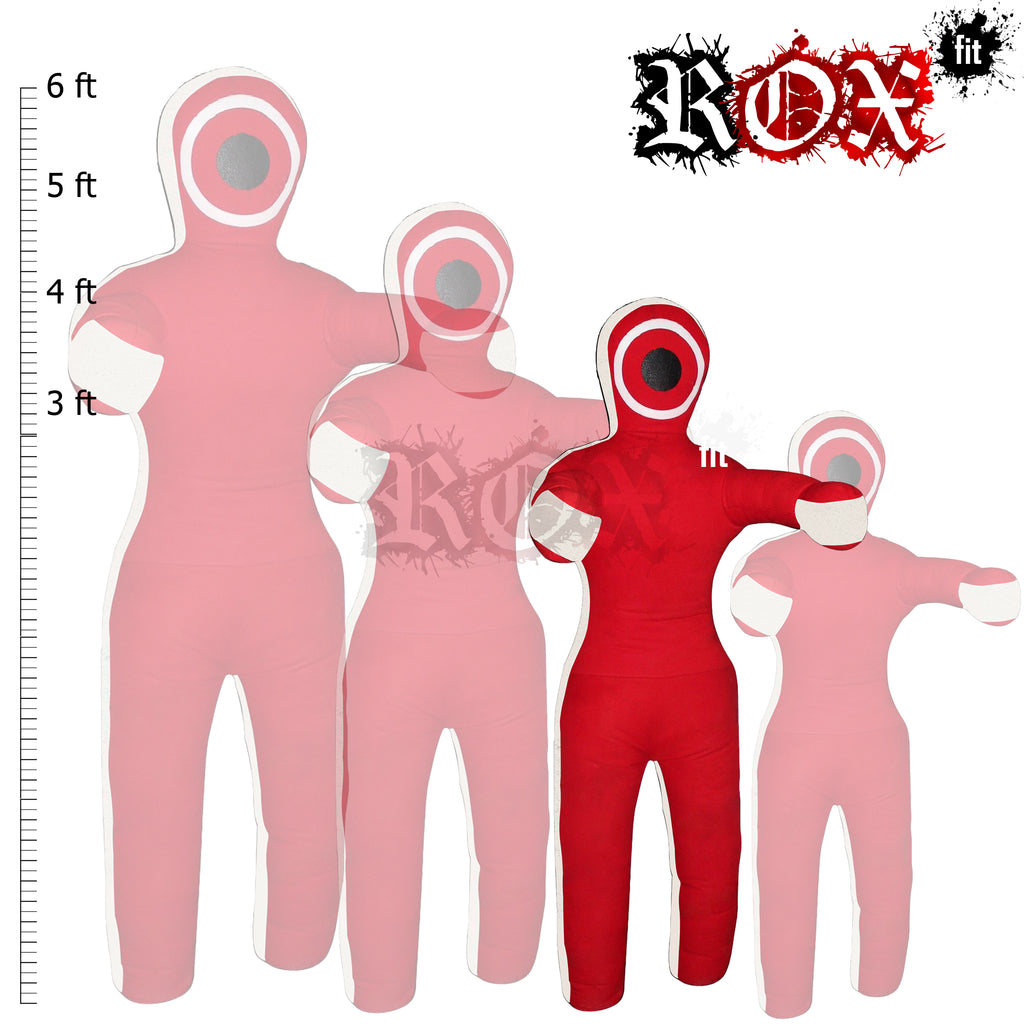 Grappling Dummy Throwing Style MMA Dummy Red White Heavy Duty Fabric
