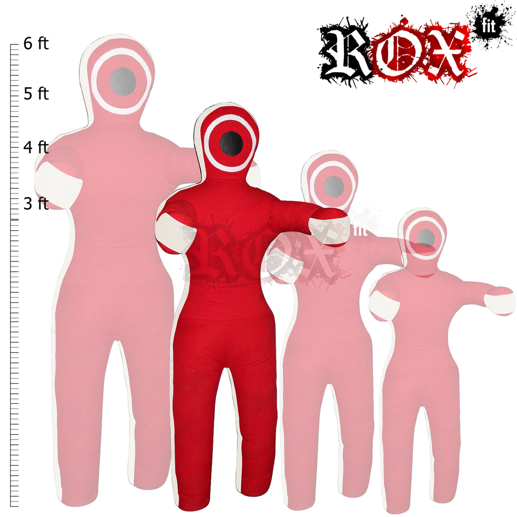 Grappling Dummy Throwing Style MMA Dummy Red White Heavy Duty Fabric